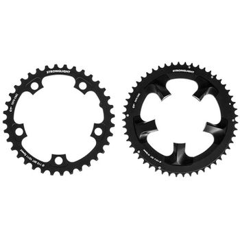 STRONGLIGHT | Plato CT2 Compatible Shimano FC-6750 10v - Plato Carretera STRONGLIGHT CT2 CERÁMICO: garantiza una superficie más fuerte, una vida más larga y una mayor resistencia a los arañazos. El