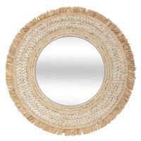 espejo trenzado atmosphera celia 68 cm - beige