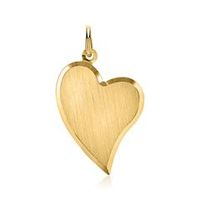 colgante de oro parcialmente pulido corazon 8 quilates oro
