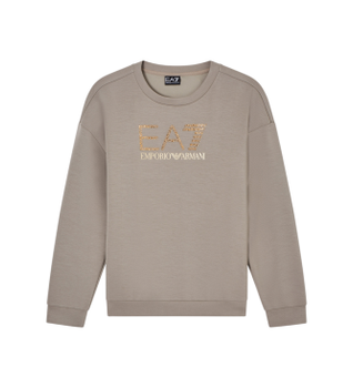 EA7 para mujer. 7W001488_AF24375 Sudadera Logo Series gris (XS), Casual, Modal, Manga larga