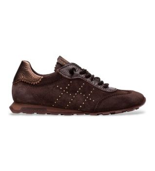 Hispanitas para mujer. HI264964 Zapatillas de Piel Zinnia marrón (40), 1 a 3cm, Cordones, Casual