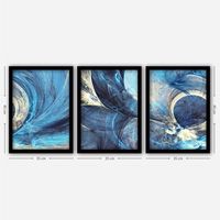 cuadro decorativo enmarcado 3sc112 multicolor 35x45 cm 3 piezas