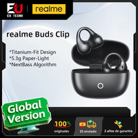 version global auriculares realme buds clip diseno titanium-fit 53 g ligeros como el papel algoritmo nextbass traductor al sonido potente