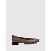 kamome trends zapatos bajos bailarina muna marron para mujer