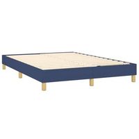 somier de laminas sobre patas estructura de cama 140x200 cm tela azul tdl0207339