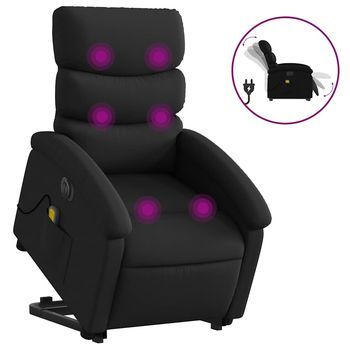 Sillón De Masaje | Sillón De Salón | Silla Elevable Eléctrico Cuero Sintético Negro