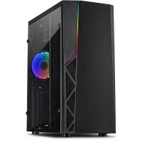 caja pc inter-tech b-02 rgb torre negro atx micro atx acrilico