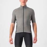 castelli perfetto ros 2 wind jersey - xl - nickel gray