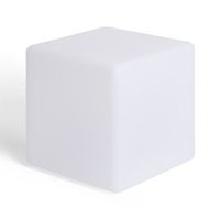 cubo led rgbw 30cm recargable solar  usb blanco