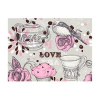papel pintado 3d - afternoon tea 300x231 cm