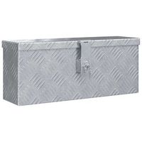 caja de aluminio 485x14x20 cm plateada vidaxl