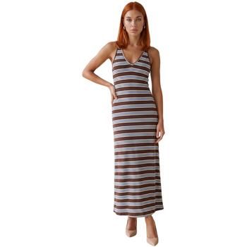 I Am Vestido largo Abito Cotone Righe 25260 para mujer