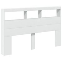 cabecero cama mueble de dormitorio de cama con led 160 x 17 x 102 cm blanco m020004562