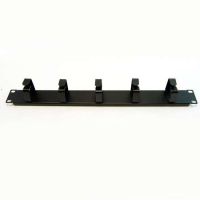 organizador de cables powergreen metalico 1u para rack 19