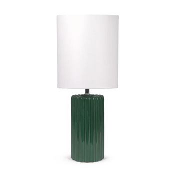Lámpara de mesa de cerámica verde