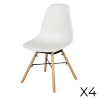 lote de 4 sillas de color blanco estilo escandinavo coleccion jenkins