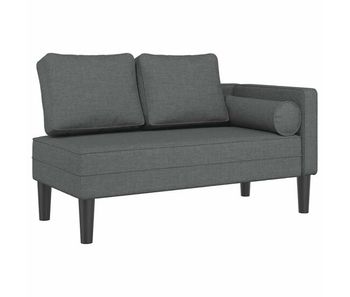 Sofá - sofá de salón diván con cojines tela gris oscuro