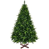 arbol de navidad artificial de 220 cm 4 secciones base de madera y bolsa de almacenaje circlio