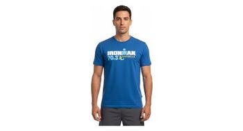 Camiseta de manga corta ironman 70 3 marbella azul real para hombre