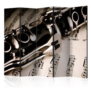 Biombo - Clarinet And Music Notes Ii [room Dividers]