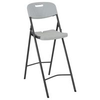 sillas altas de jardin plegables 2 uds  silla de exterior  sillon hdpe y acero blancas