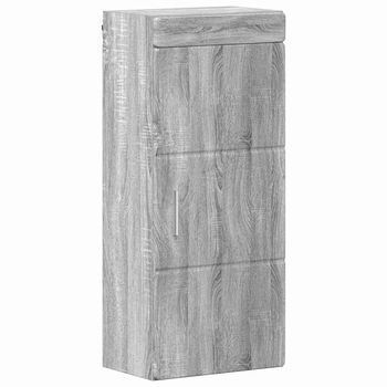 Armario De Pared Para Baño | Mueble De Baño Tulum Gris Sonoma 37 X 24,5 X 86 Cm