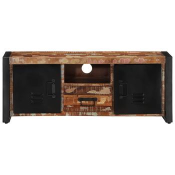 Mueble Tv | Mueble De Salón | Mesa De Tv Madera Maciza Reciclada 100x30x40 Cm