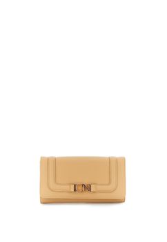 cartera grande con solapa, marco aplicado en relieve y logo camel taglia unica