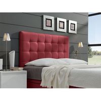 cabecero cama canada button tapizado polipiel primera calidad rojo 12070