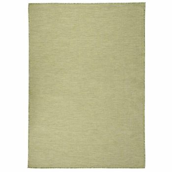 Alfombra De Exterior De Tejido Plano Verde 200x280 Cm Vidaxl