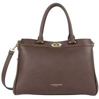 lancaster bolsa bolso tote de mano con cierre mademoiselle romy marron para mujer
