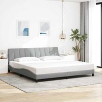 cama matrimonial  cama para adultos  cama sin colchon tela gris claro 200x200 cm cfw820203