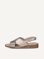 caprice heeled sandal brown made of leather with block heel size 40