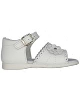 de huran sandalia piel nina blanco