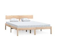 estructura de cama madera maciza de pino 140x200 cm