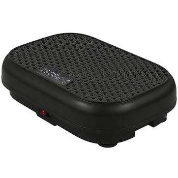 SPORTNOW Plataforma vibratoria con 120 niveles de intensidad, 5 programas preconfigurados, mando a distancia, pantalla LED para tonificación muscular, Negro   Aosom España