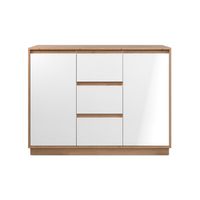 aparador 2 puertas y 3 cajones l117 cm - roble y blanco