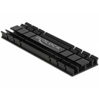 disipador plano delock 18285 para ssd m2 aluminio negro 70 mm