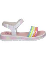 sandalias para nina pablosky 431304 blanco y multicolor 32