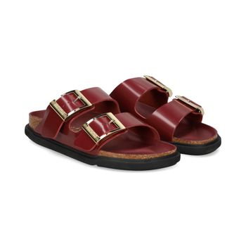 Birkenstock Sandalias Planas Mujer - Rojo Talla 40n