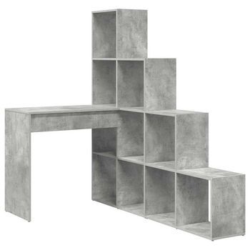 Escritorio De Esquina Gris Concreto 101,5 X 149,5 X 149,5 Cm