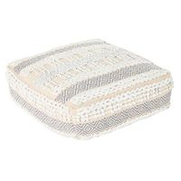 cojin suelo algodon 60x60x25 6300 gr rayas blanco
