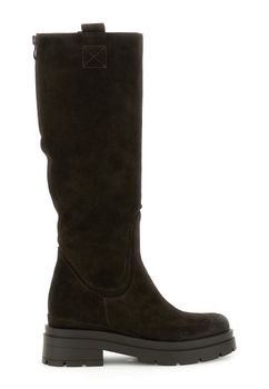 botas altas de ante dark brown 39