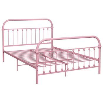 Estructura De Cama De Metal Rosa 120x200 Cm