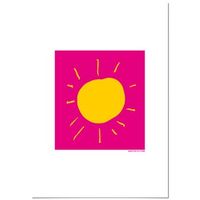 panorama cuadro de aluminio agatha ruiz de la prada sol fondo rosa 70x100 cm