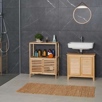 Estantería De Baño En Nogal Natural