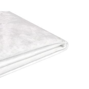 Funda Reemplazable En Terciopelo Blanco Para Cama 180 X 200 Cm Desmontable Lavable Fitou
