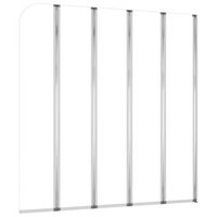 mampara de ducha de vidrio templado transparente 120x140 cm vidaxl