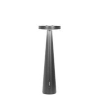 zafferano lampara de mesa led recargable negra ip65