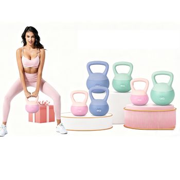 Pesa Rusa de PVC Suave de 2-12 kg, Rellena con Arena de Acero Fino, Mango Ancho Antideslizante, Diseño Contemporáneo, para Gimnasio en Casa